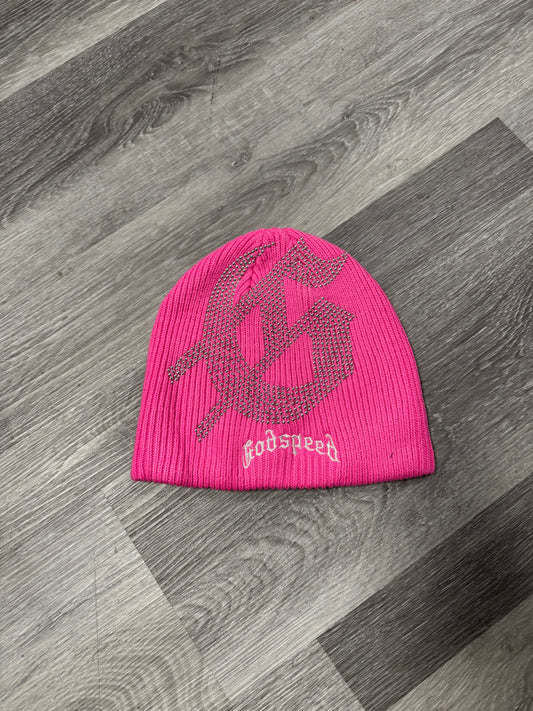 Godspeed Rhinestone Beanie (Pink)