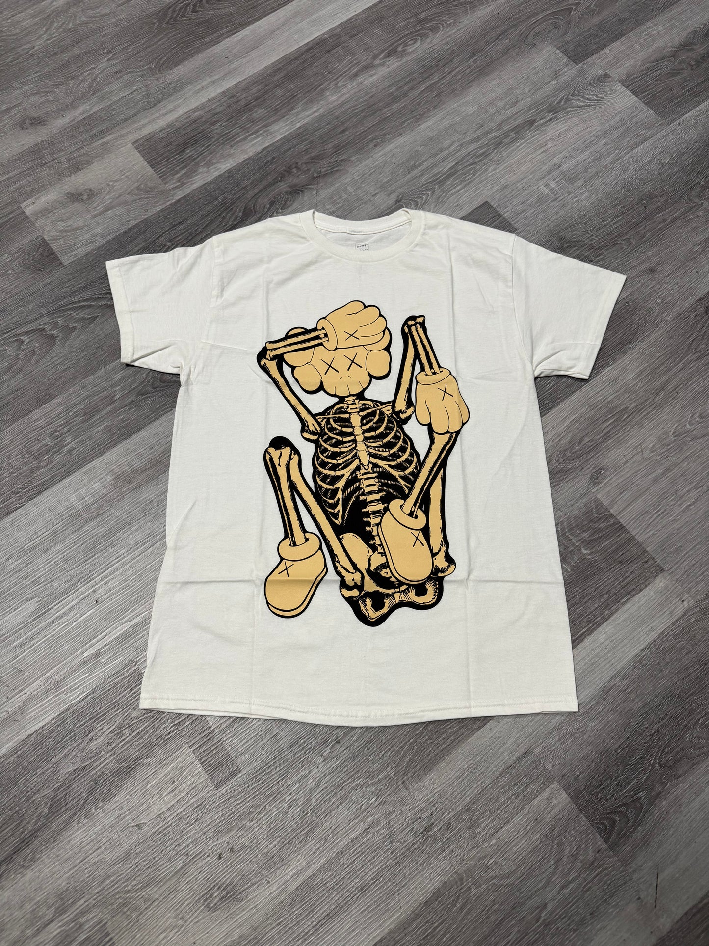 Kaws Skeleton New Fiction Tee (White)