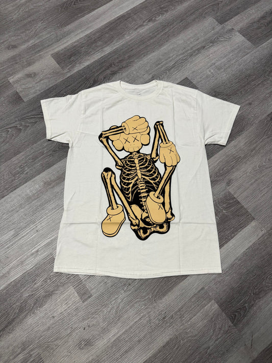 Kaws Skeleton New Fiction Tee (White)