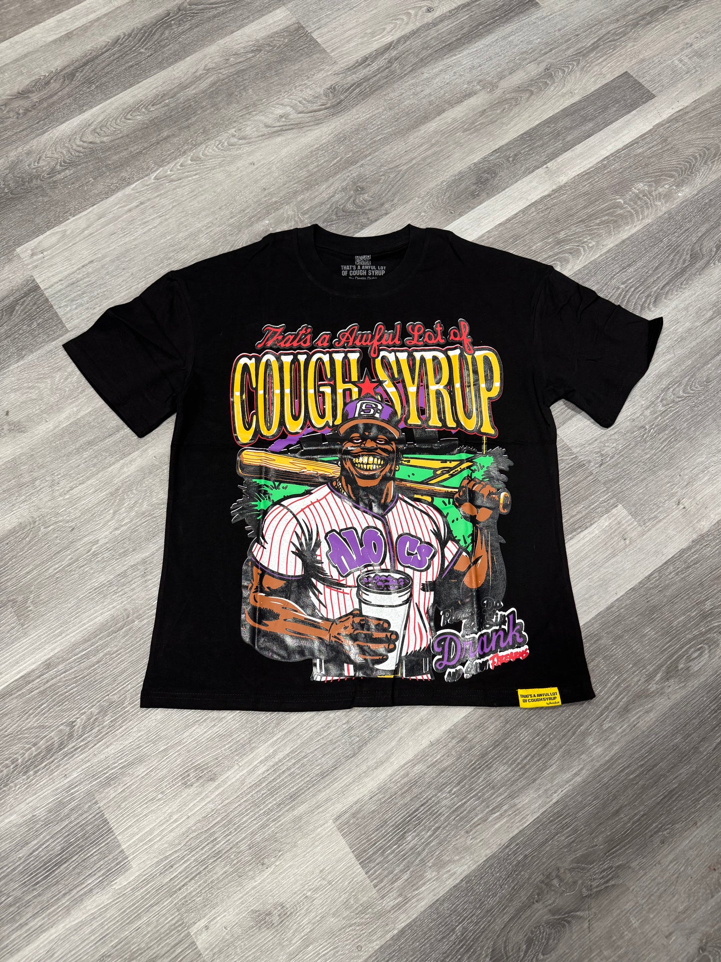 Thats a Awful Lot of Cough Syrup Baseball Tee (Black)