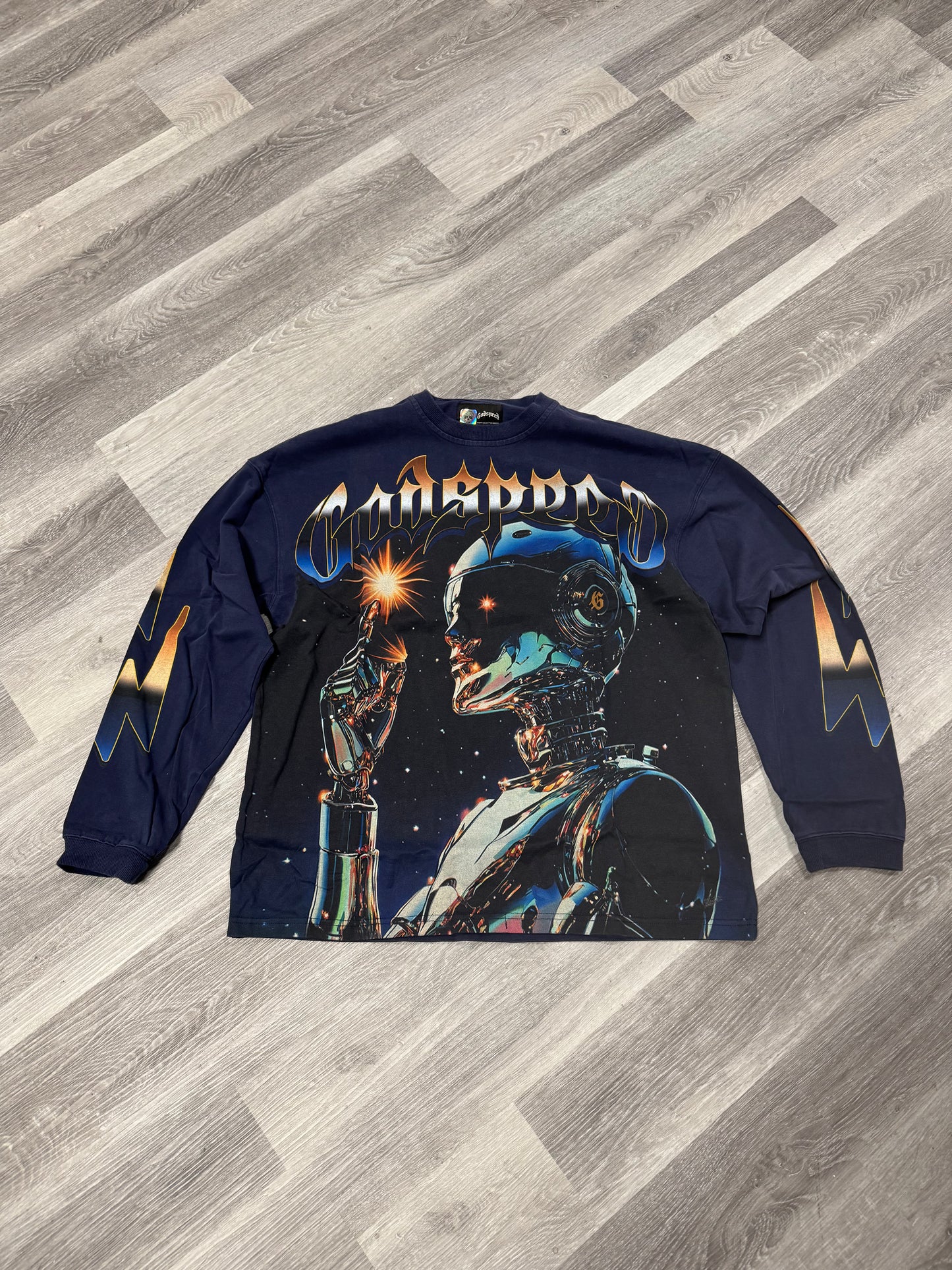 Godspeed Sputnik Longsleeve Tee (Navy)