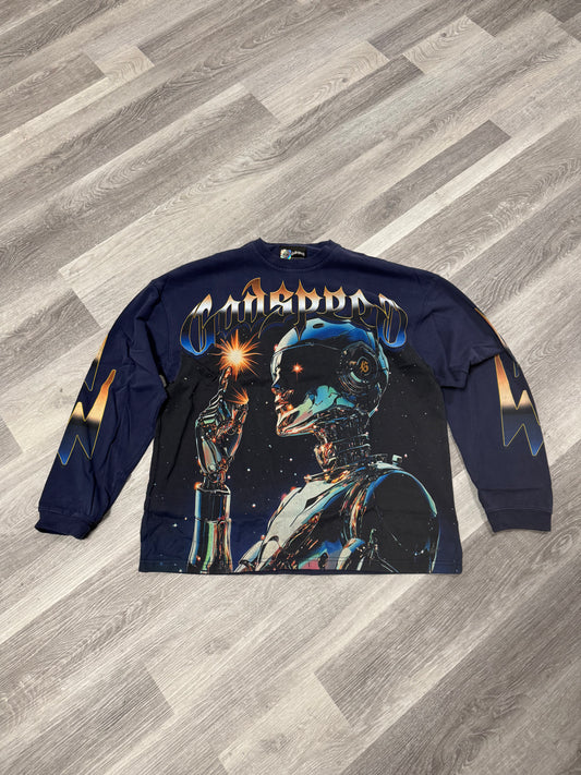 Godspeed Sputnik Longsleeve Tee (Navy)
