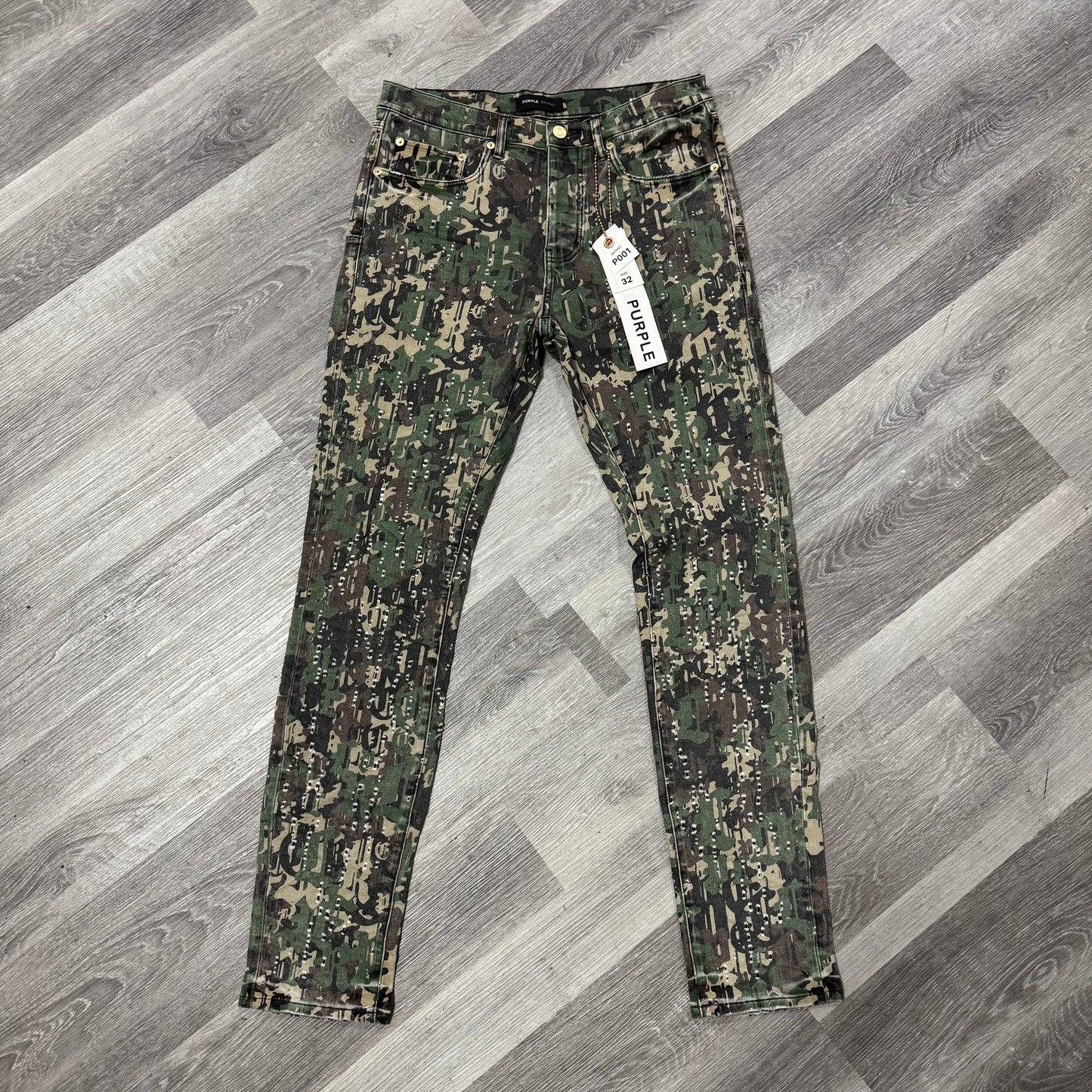 Purple Brand Military Camo Buckshot Denim Jeans