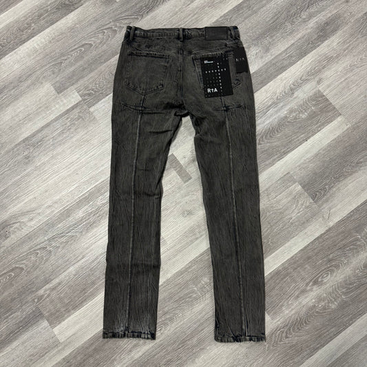 RTA Grey Coated Denim Jeans