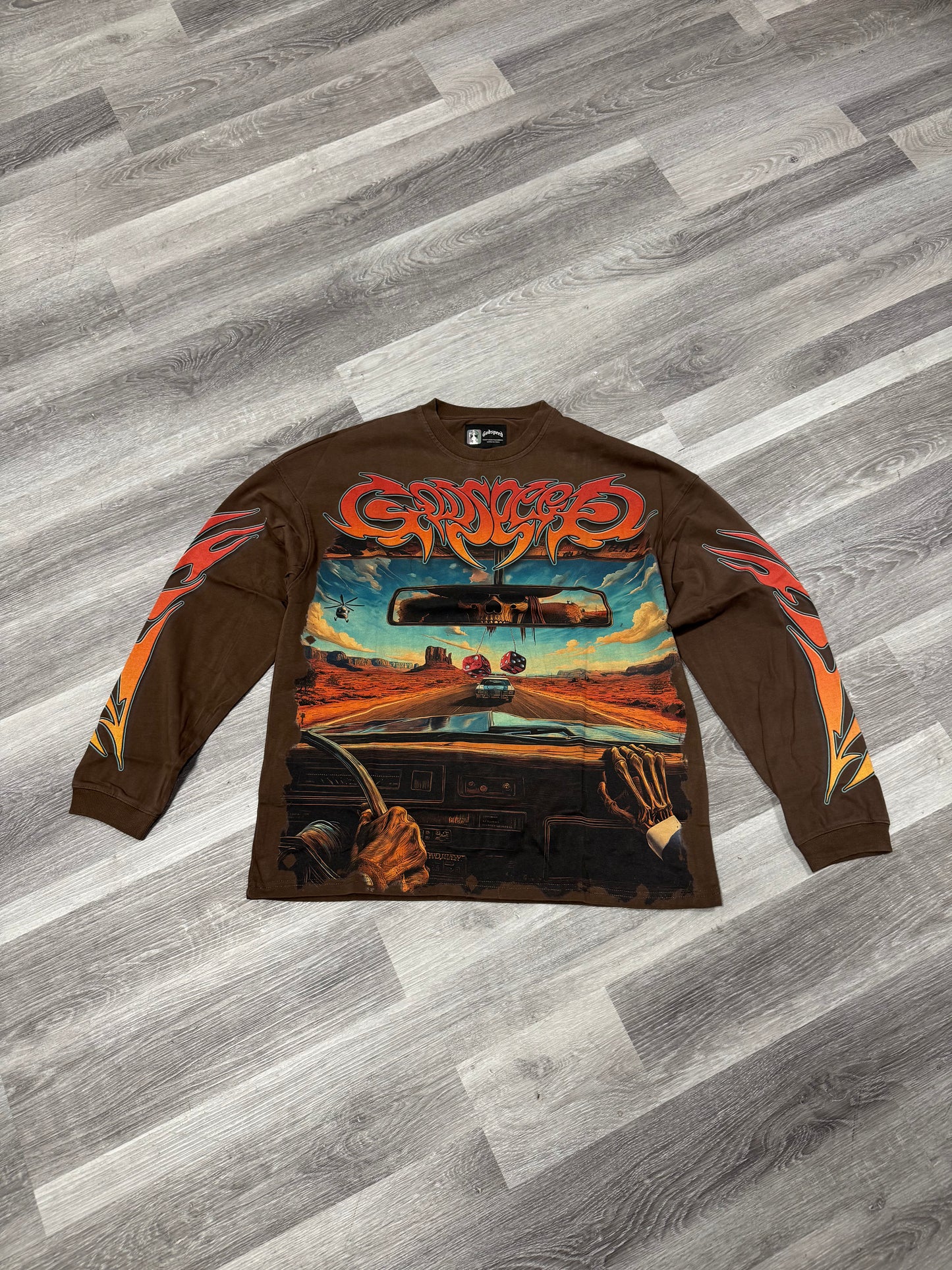 Godspeed On The Run Longsleeve Tee (Mocha Brown)