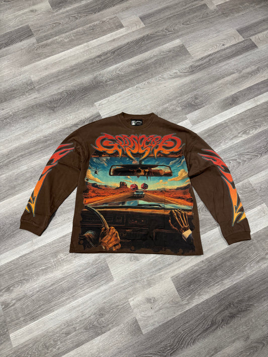 Godspeed On The Run Longsleeve Tee (Mocha Brown)