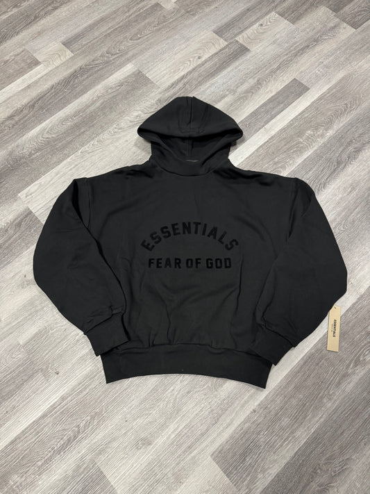 Essentials Arch Logo Fear of God Hoodie (Jet Black)