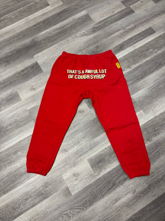 Thats a Awful Lot of Cough Syrup Cartoon Classic Sweatpants (Red)
