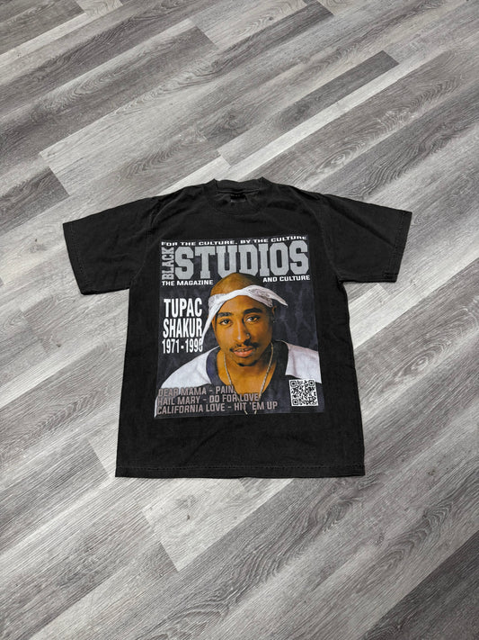 Tupac Magazine Graphic Tee (Grey Wash)