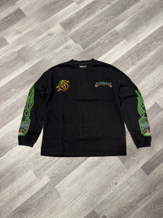 Godspeed Biker Nation Longsleeve Tee (Black Wash)