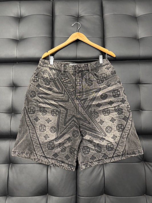 Valley Black Spade Denim Shorts