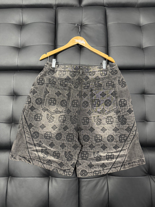 Valley Black Spade Denim Shorts