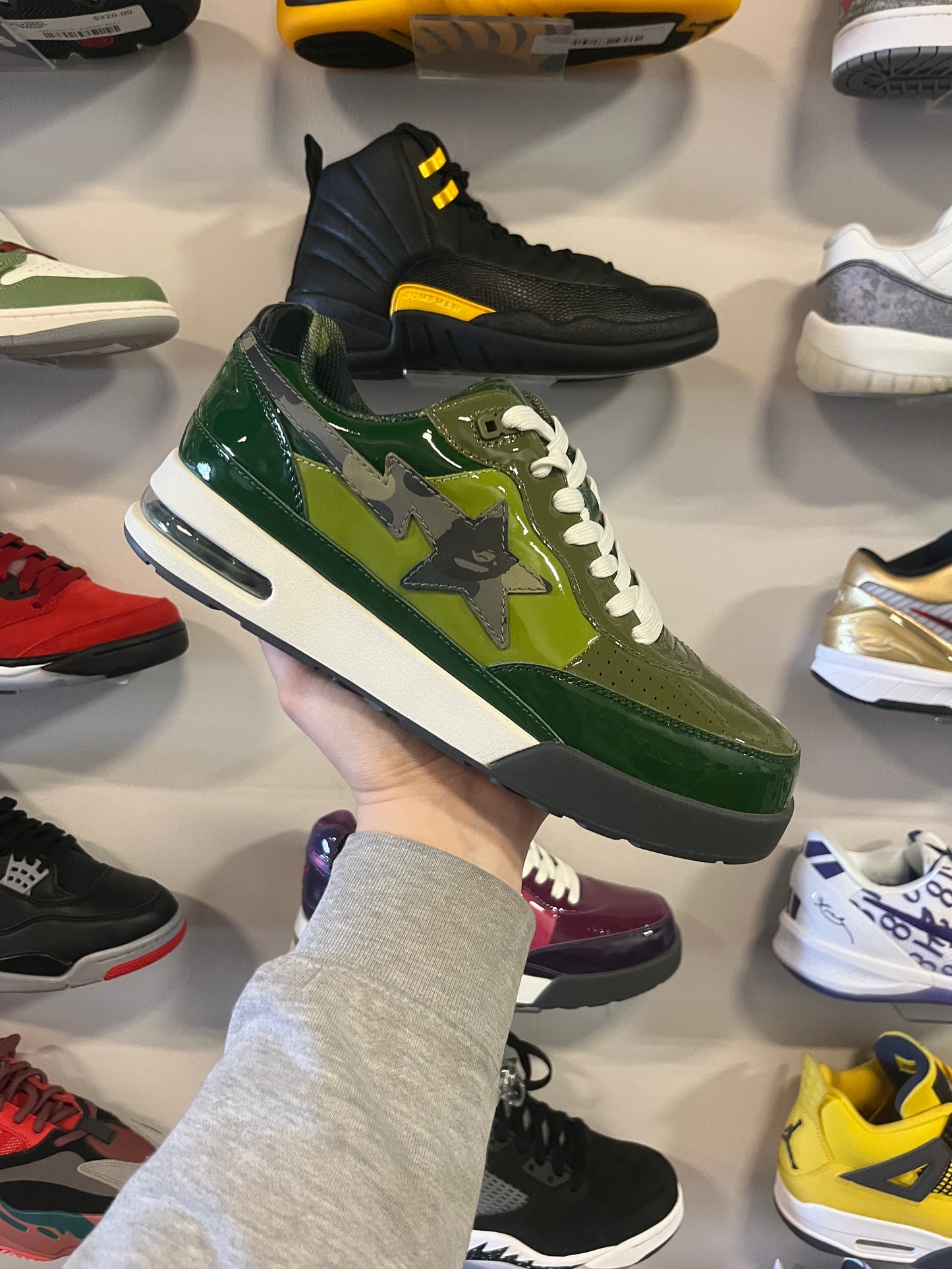 Bape Roadsta Green Patent Leather / Brand New