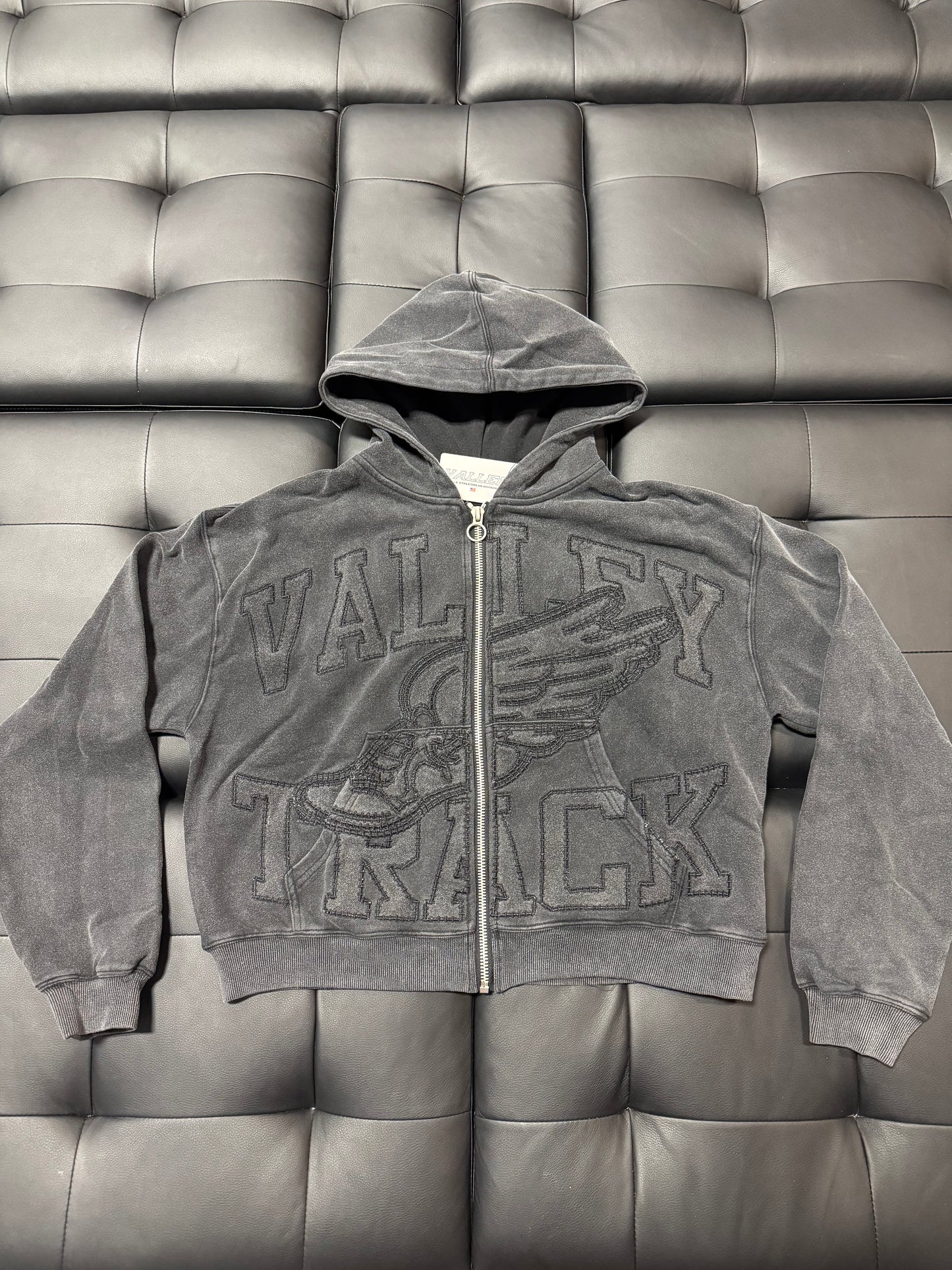 Valley Black Cat Zip Up Hoodie