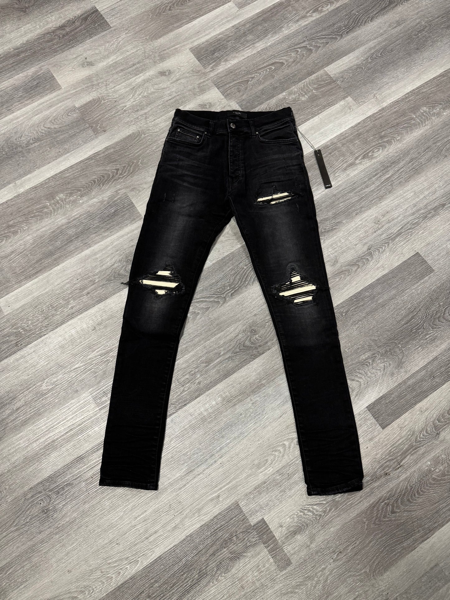 Amiri MX1 White Denim Jeans