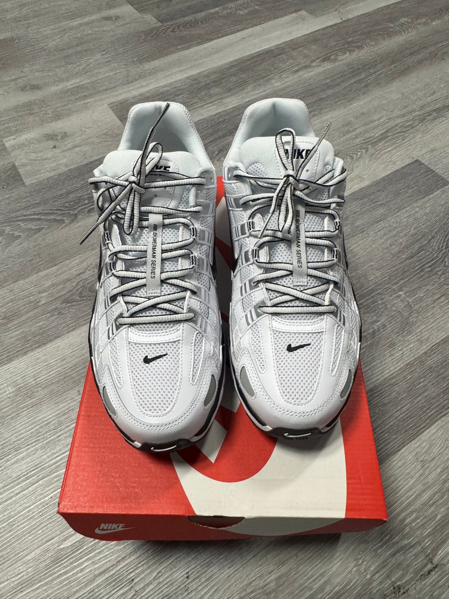 Nike P-6000 White Metallic Silver / Preowned