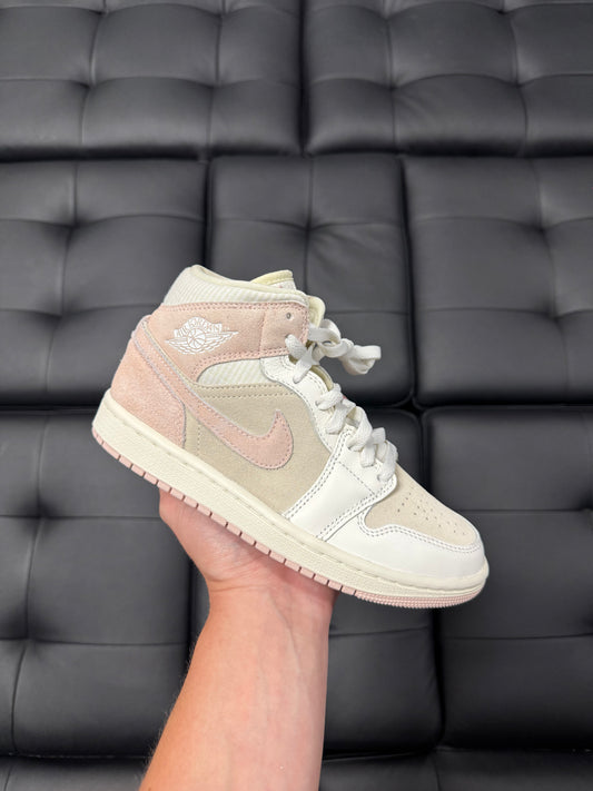 Jordan 1 Mid Coconut Milk Legend Pink / Brand New