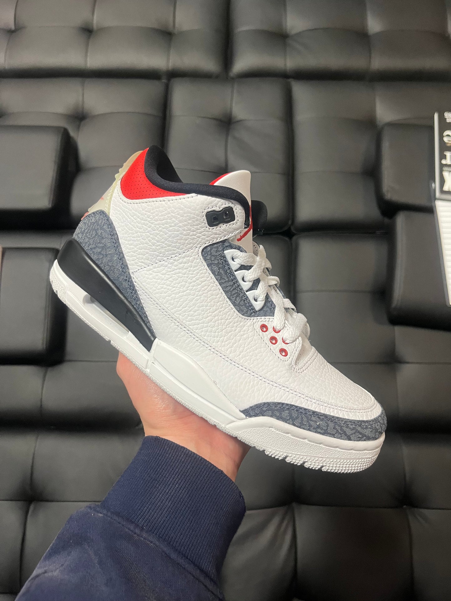 Jordan 3 Fire Red Denim / Brand New