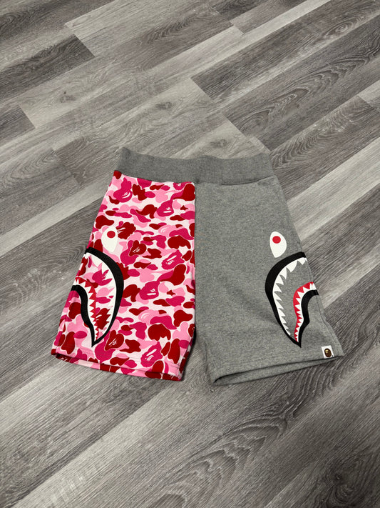 Bape ABC Camo Side Shark Sweat Shorts (Pink)