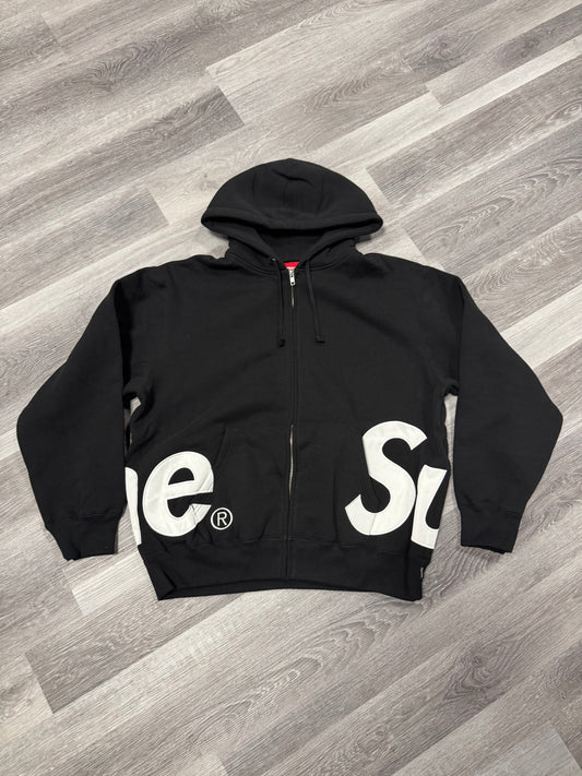 Supreme Big Logo Zip Up Hoodie (Black)