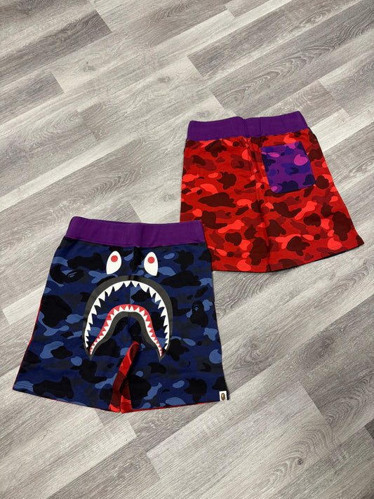 Bape Crazy Camo Sweat Shorts (Navy)