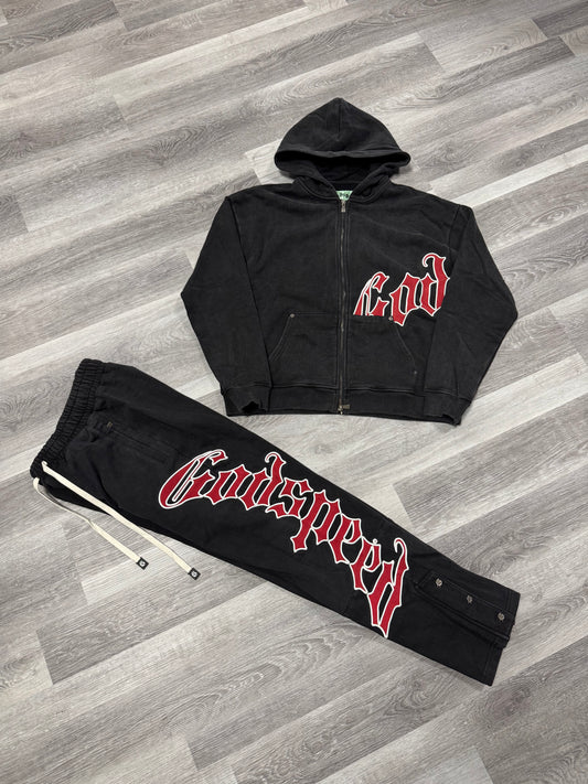 Godspeed Sweatsuit (Black/Red)