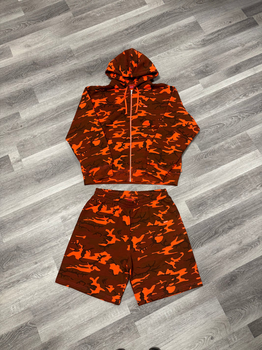 Supreme Orange Camo Sweatsuit