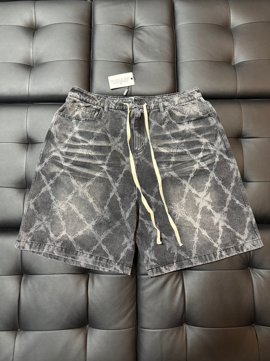 Valley Black Ironwork Denim Shorts