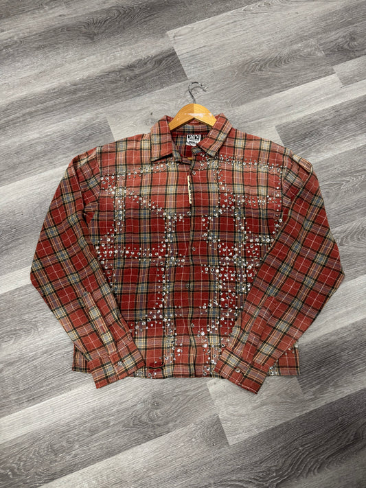 Valley Grinch Rhinestone Flannel