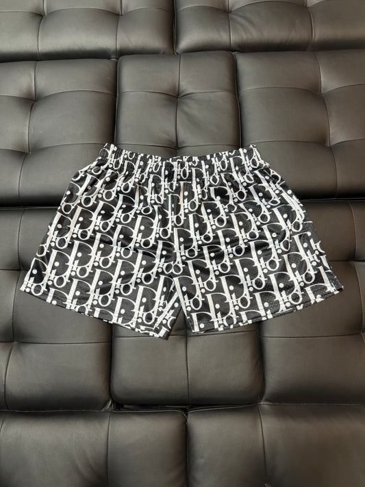 Summer Mesh Shorts (Black/White)