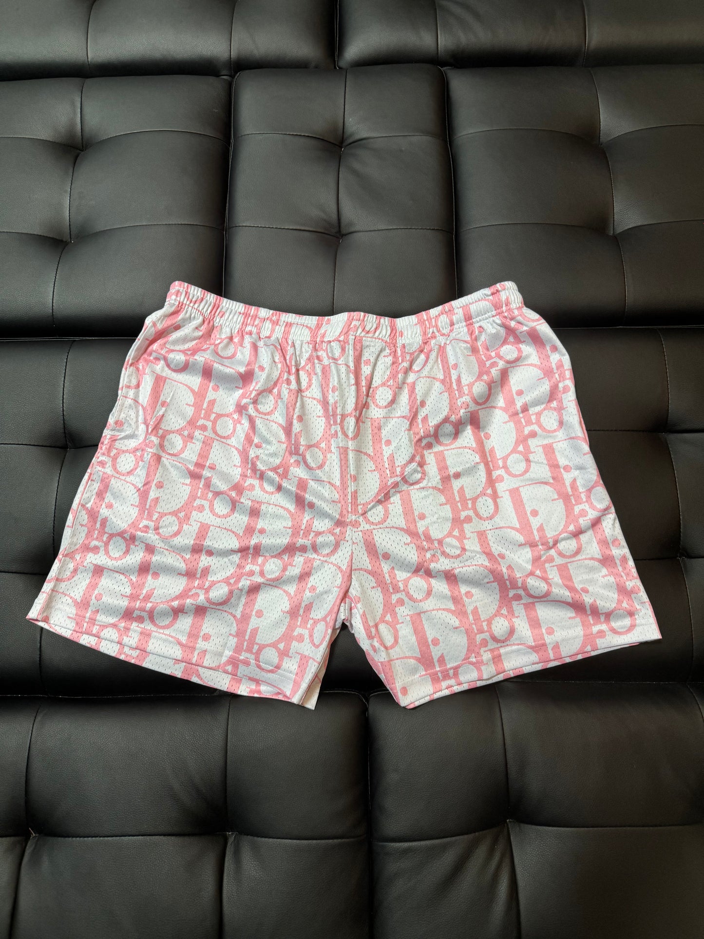 Summer Mesh Shorts (White/Pink)