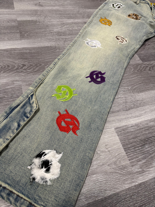 Godspeed Infinity Multi Color Patch Denim Jeans