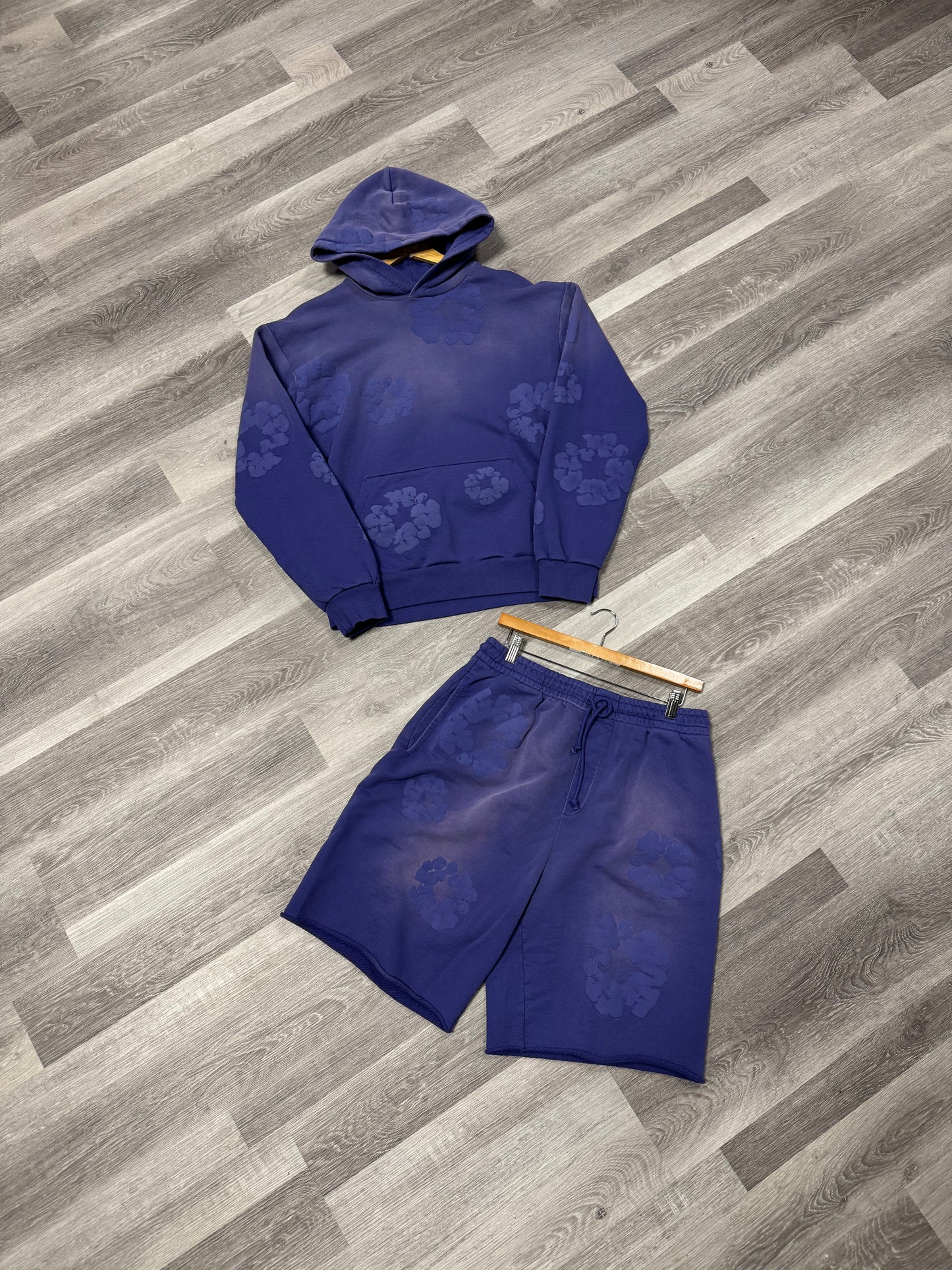 Denim Tears Mono Cotton Wreath Sweatsuit (Blue Wash)