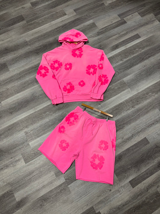 Denim Tears Mono Cotton Wreath Sweatsuit (Pink)