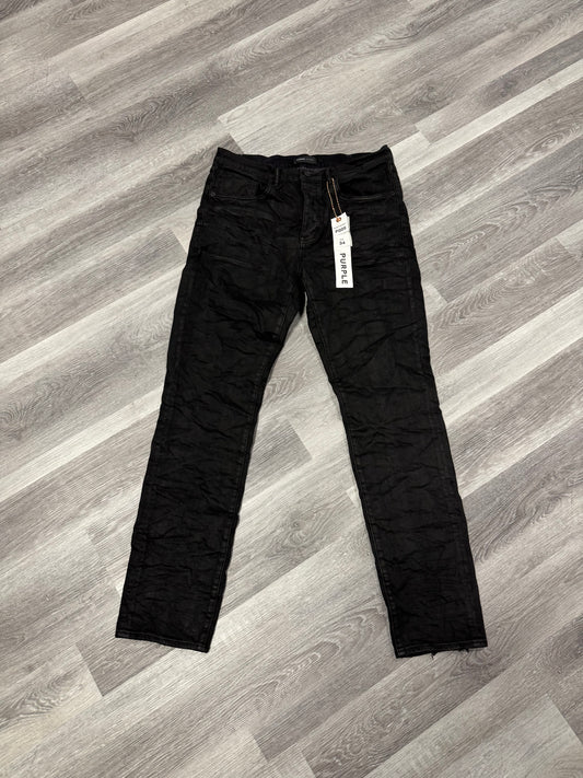 Purple Brand Black Resin 3D Denim Jeans
