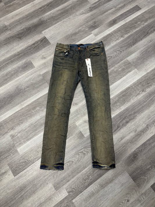 Purple Brand Indigo Oil Repair Denim Jeans