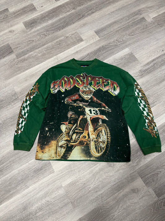 Godspeed Full Throttle Longsleeve Tee (Green)