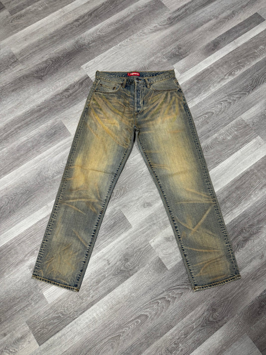 Supreme Dirty Indigo Denim Jeans