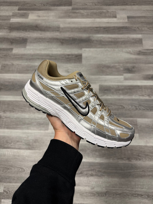 Nike P-6000 Khaki Metallic Silver / Brand New