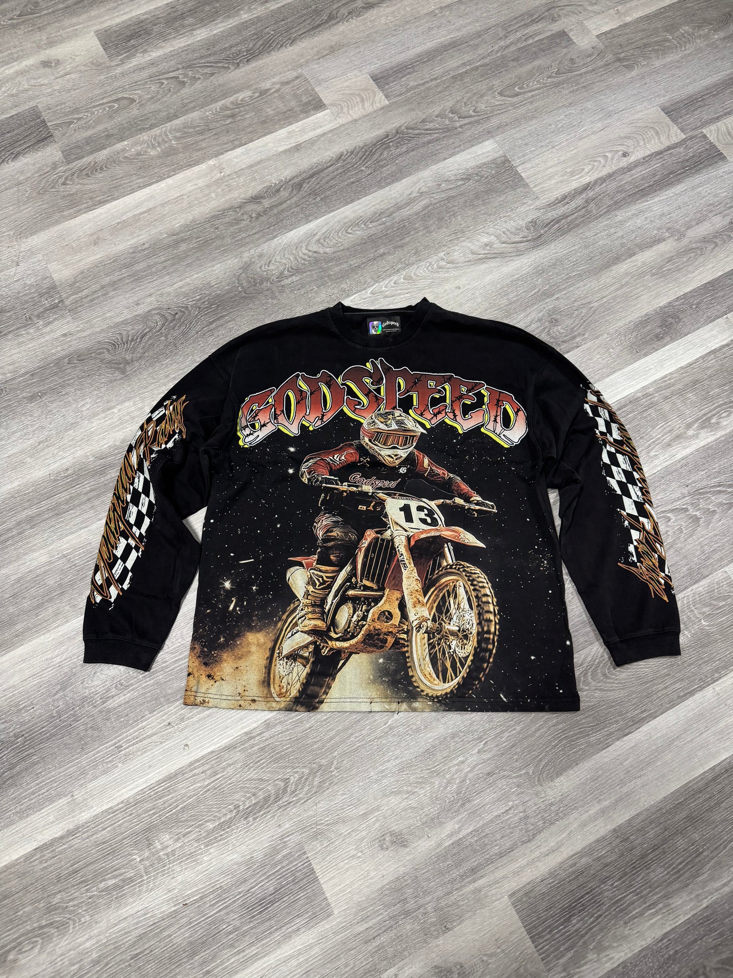 Godspeed Full Throttle Longsleeve Tee (Black Wash)