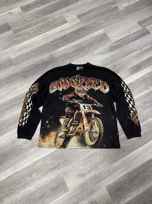 Godspeed Full Throttle Longsleeve Tee (Black Wash)